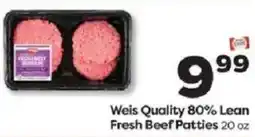 Weis Markets Weis Quality Fresh Beef Patties offer