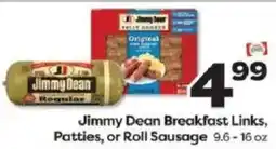 Weis Markets Jimmy Dean Breakfast Links, Patties, or Roll Sausage offer