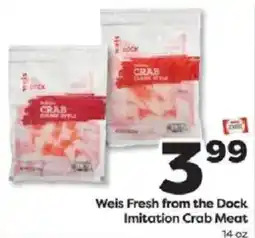 Weis Markets Weis Fresh from the Dock Imitation Crab Meat offer