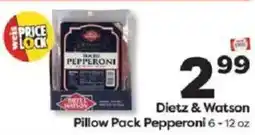Weis Markets Dietz & Watson Pillow Pack Pepperoni offer
