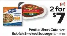 Weis Markets Perdue Short Cuts Eckrich Smoked Sausage offer