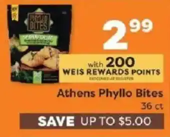 Weis Markets Athens Phyllo Bites offer