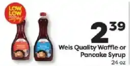 Weis Markets Weis Quality Waffle or Pancake Syrup offer