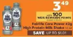 Weis Markets Fairlife Core Power 42g High Protein Milk Shake offer