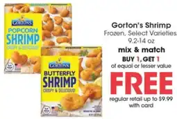 Gerbes Gorton's Shrimp Frozen offer