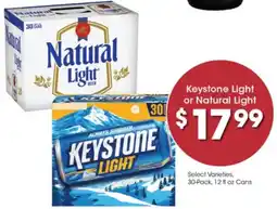 Gerbes Keystone Light or Natural Light offer