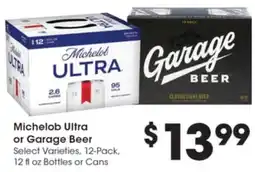 Gerbes Michelob Ultra or Garage Beer offer