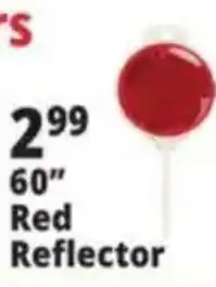 Ocean State Job Lot 60" Red Reflector offer