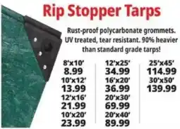 Ocean State Job Lot Rip Stopper Tarps offer