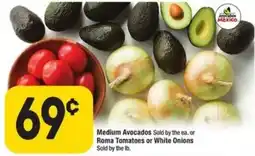 Randalls Medium Avocados or Roma Tomatoes or White Onions offer