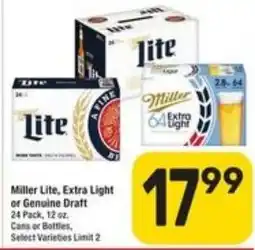 Randalls Miller Lite, Extra Light or Genuine Draft offer