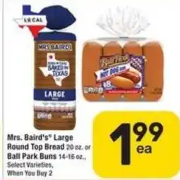 Randalls Mrs. Baird's Large Round Top Bread offer