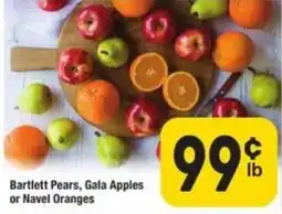 Randalls Bartlett Pears, Gala Apples or Navel Oranges offer