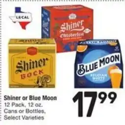 Randalls Shiner or Blue Moon offer