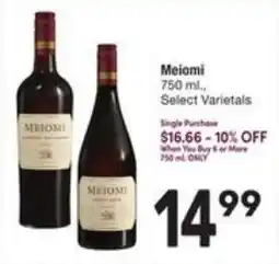 Randalls Meiomi Select Varietals offer