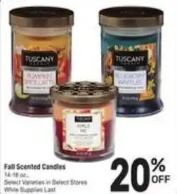 Randalls Tuscany fall scented candles offer