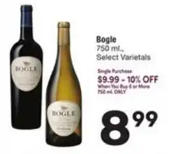 Randalls Bogle Select Varietals offer