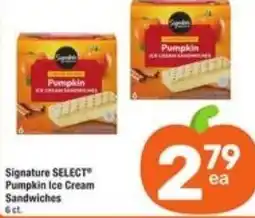 Randalls Signature Select Pumpkin Ice Cream Sandwiches offer