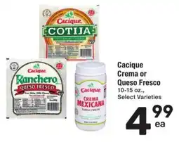 Randalls Cacique Crema or Queso Fresco offer