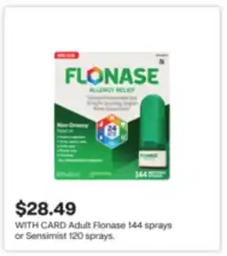 CVS Adult Flonase 144 sprays or Sensimist 120 sprays offer