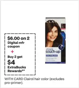 CVS Clairol hair color (excludes pro-primer) offer