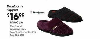Fred Meyer Dearfoams Slippers offer