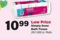 Stater Bros Simply Done Bath Tissue offer