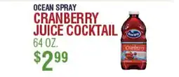 Circus Fruits OCEAN SPRAY CRANBERRY JUICE COCKTAIL offer