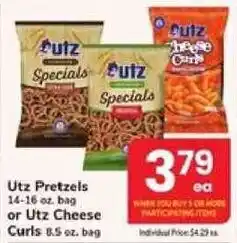 Safeway Utz pretzels or utz cheese curls offer