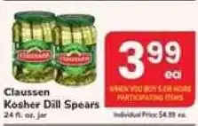 Safeway Claussen Kosher Dill Spears offer