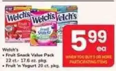 Safeway Welch's Fruit Snack Value Pack offer