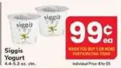 Safeway Siggis Yogurt offer