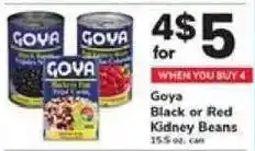 Safeway Goya black or red kidney beans offer