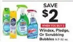 Safeway Windex, Pledge, Or Scrubbing Bubbles offer