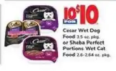 Safeway Cesar Wet Dog Food or Sheba Perfect Portions Wet Cat Food offer