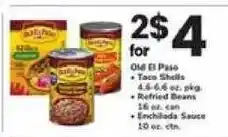 Safeway Old El Paso Taco Shells, Refried Beans, Enchilada Sauce offer