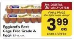 Safeway Eggland's Best Cage Free Grade A Eggs offer