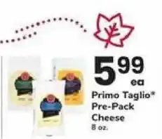 Safeway Primo Taglio Pre-Pack Cheese offer