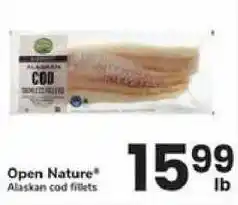 Safeway Open Nature Alaskan cod fillets offer