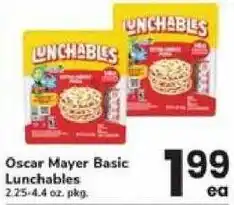 Safeway Oscar Mayer Basic Lunchables offer