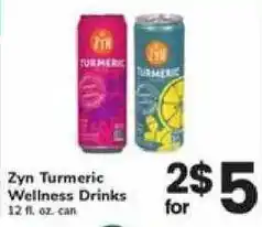 Safeway Zyn Turmeric Wellness Drinks offer