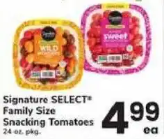 Safeway Signature Select Family Size Snacking Tomatoes offer