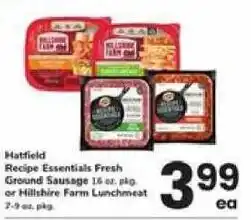 Safeway Matfield Essentials Fresh Ground Sausage or Hillshire Farm Lunchmeat offer