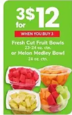 Safeway Fresh Cut Fruit Bowls or Melon Medley Bowl offer