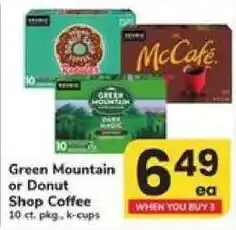 Safeway Green Mountain or Donut Shop Coffee offer
