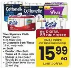 Safeway Viva Signature Cloth Paper Towels offer