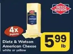 Safeway Dietz & Watson American Cheese offer