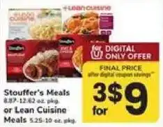 Safeway Stouffer's Meals or Lean Cuisine Meals offer