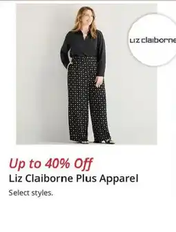 JC Penney Liz Claiborne Plus Apparel offer
