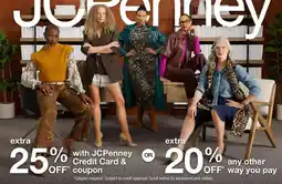 JC Penney Jcpenney extra 25% off with jcpenney credit card & coupon offer